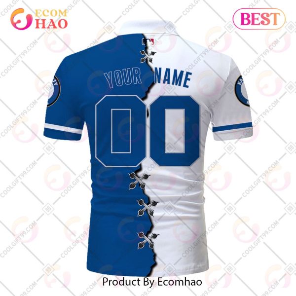Personalized MLB Kansas City Royals Mix jersey Style Polo Shirt