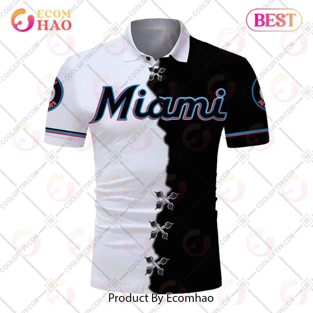 MLB Milwaukee Brewers Mix Jersey Personalized Style Polo Shirt