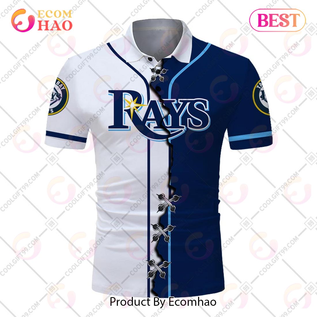 MLB Tampa Bay Rays Mix Jersey Custom Personalized Hoodie Shirt