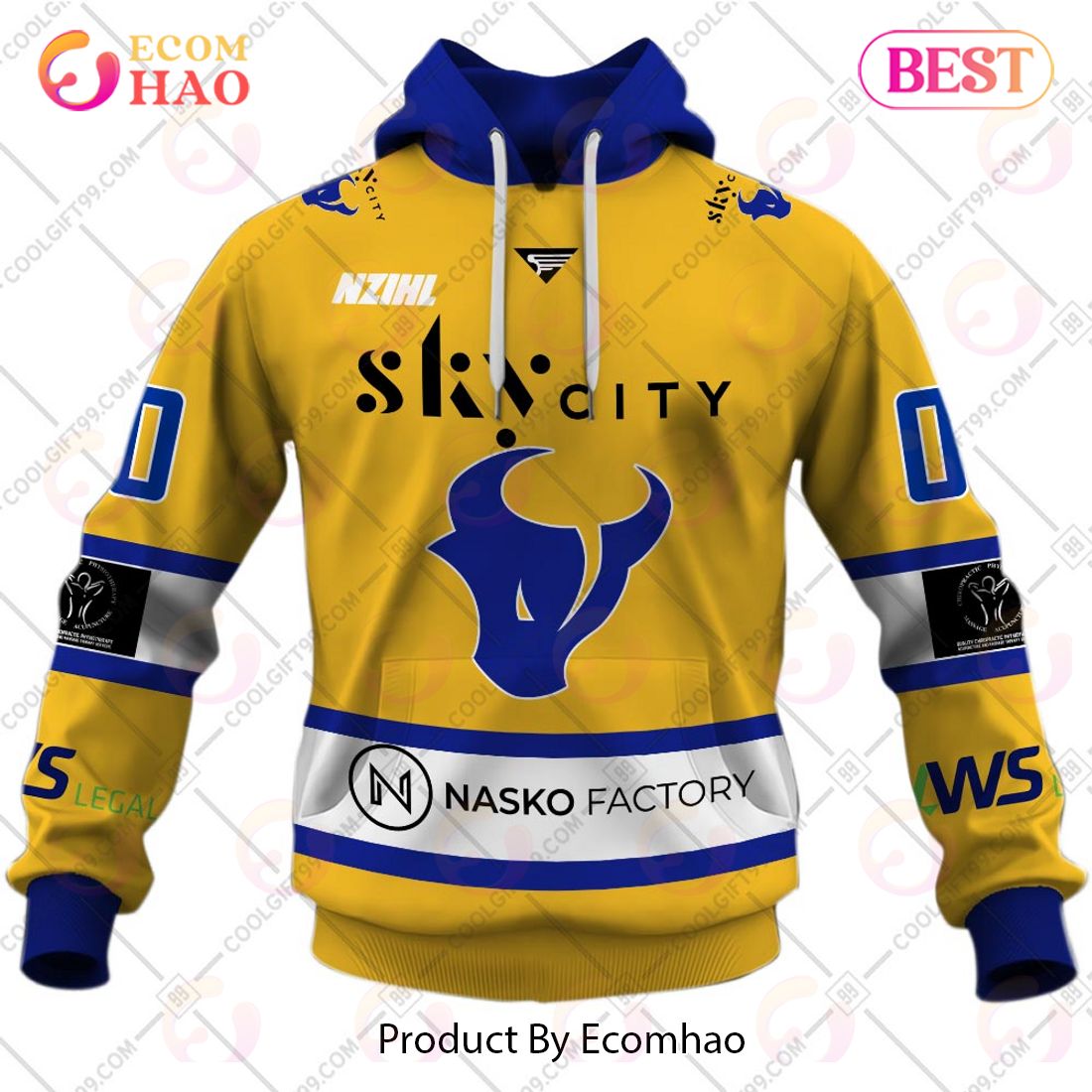 Personalized NZIHL Skycity Stampede Jersey Style 3D Hoodie