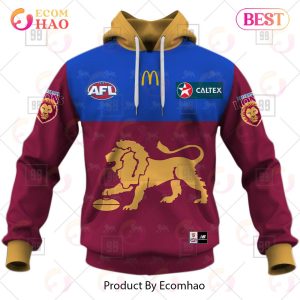 Personalized Home Guernsey 2023 AFL Brisbane Lions 3D Hoodie