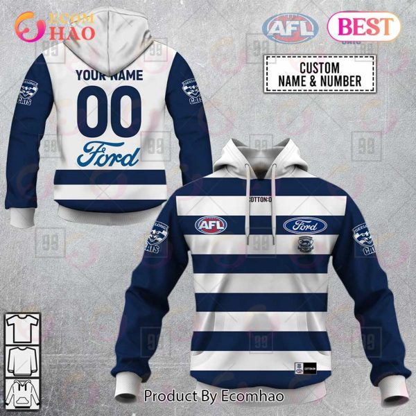 Personalized Home Guernsey 2023 AFL Geelong Cats 3D Hoodie