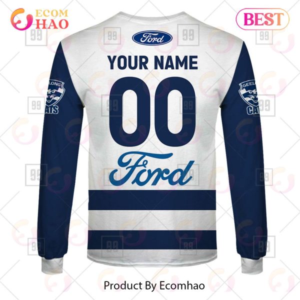 Personalized Home Guernsey 2023 AFL Geelong Cats 3D Hoodie