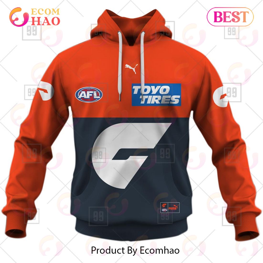 Personalized Home Guernsey 2023 AFL Greater Western Sydney Giants 3D Hoodie