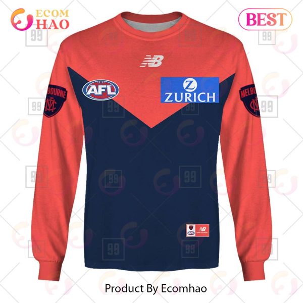 Personalized Home Guernsey 2023 AFL Melbourne Demons 3D Hoodie