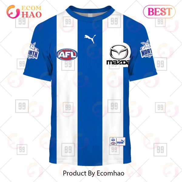 Personalized Home Guernsey 2023 AFL North Melbourne Kangaroos 3D Hoodie