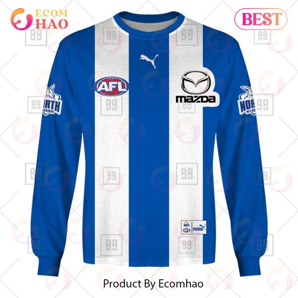Personalized Home Guernsey 2023 AFL North Melbourne Kangaroos 3D Hoodie