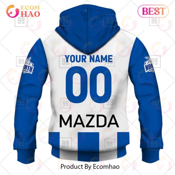 Personalized Home Guernsey 2023 AFL North Melbourne Kangaroos 3D Hoodie