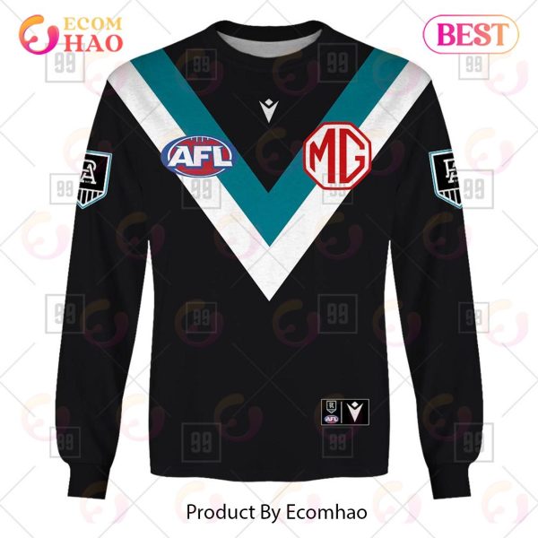 Personalized Home Guernsey 2023 AFL Port Adelaide Power 3D Hoodie