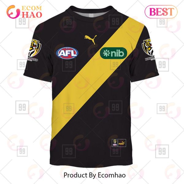 Personalized Home Guernsey 2023 AFL Richmond Tigers 3D Hoodie