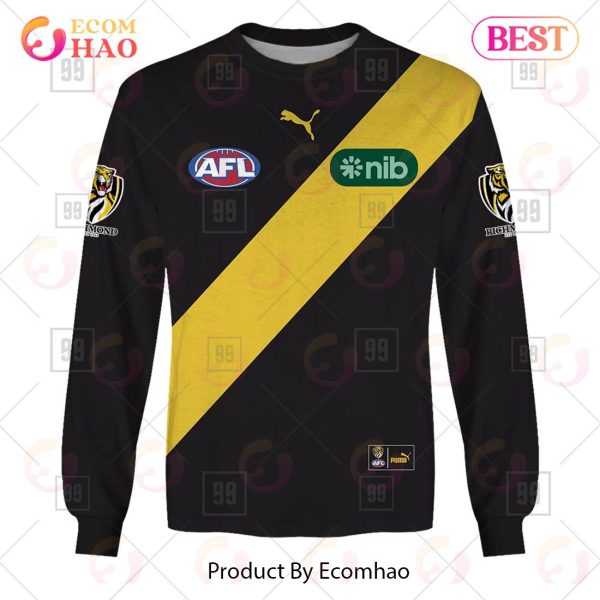 Personalized Home Guernsey 2023 AFL Richmond Tigers 3D Hoodie