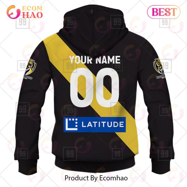 Personalized Home Guernsey 2023 AFL Richmond Tigers 3D Hoodie