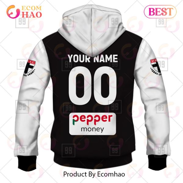 Personalized Home Guernsey 2023 AFL St Kilda Saints 3D Hoodie