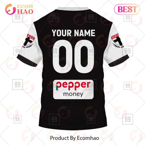 Personalized Home Guernsey 2023 AFL St Kilda Saints 3D Hoodie