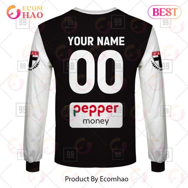 Personalized Home Guernsey 2023 AFL St Kilda Saints 3D Hoodie