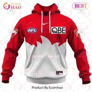 Personalized Home Guernsey 2023 AFL Sydney Swans 3D Hoodie