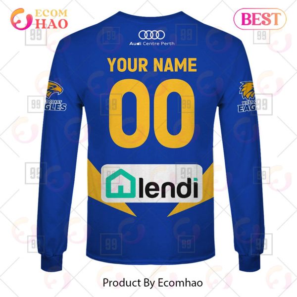 Personalized Home Guernsey 2023 AFL West Coast Eagles 3D Hoodie