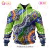 NRL Brisbane Broncos Special Indigenous Design 3D Hoodie
