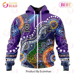 NRL Melbourne Storm Special Indigenous Design 3D Hoodie