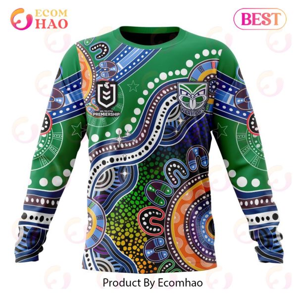 NRL New Zealand Warriors Special Indigenous Design 3D Hoodie