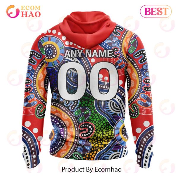 NRL Newcastle Knights Special Indigenous Design 3D Hoodie