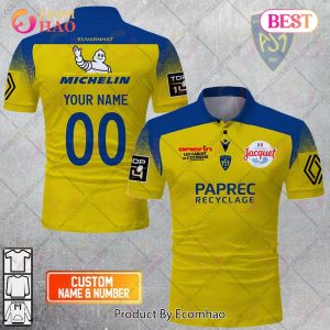 Personalized ASM Clermont Auvergne Rugby 2223 Jersey Style POLO Shirt