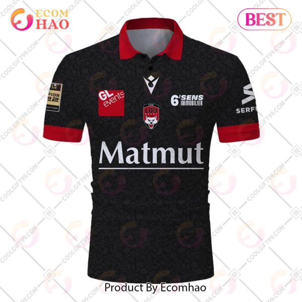 Personalized Lyon LOU Rugby 2223 Jersey Style POLO Shirt