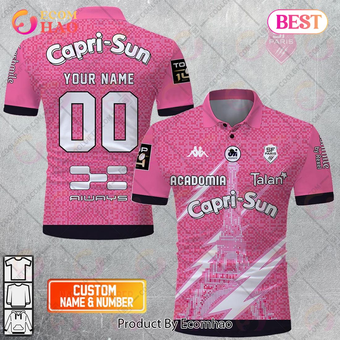 Personalized Stade Francais Paris Rugby 2223 Jersey Style POLO Shirt