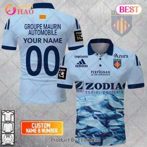 Personalized USA Perpignan Rugby 2223 Jersey Style POLO Shirt