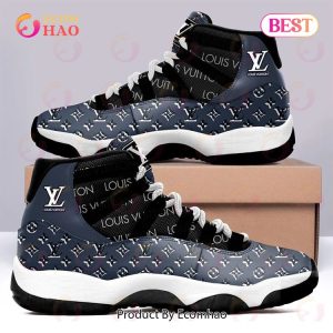 Blue Monogram Louis Vuitton Air Jordan 11 Sneakers Shoes Hot 2023 LV Gifts For Men Women