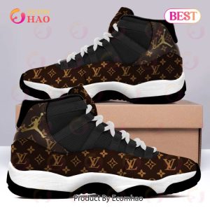 Brown Louis Vuitton Air Jordan 11 Shoes Hot 2023 LV Sneakers Gifts For Men Women