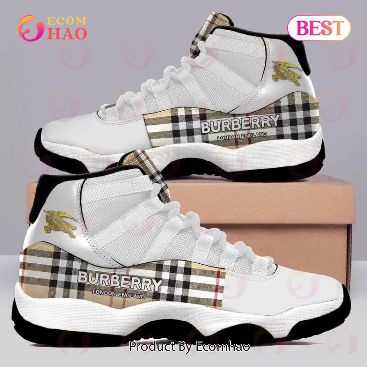 Burberry London England Air Jordan 11 Sneakers Shoes Hot 2023 Gifts For Men Women Luxury Items