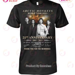 Arctic Monkeys World Tour 2023 21st Anniversary 2002 – 2023 Thank You For The Memories T-Shirt
