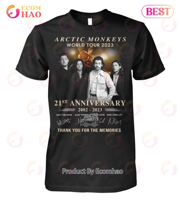 Arctic Monkeys World Tour 2023 21st Anniversary 2002 – 2023 Thank You For The Memories T-Shirt