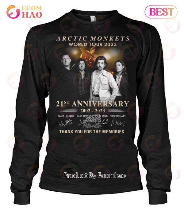Arctic Monkeys World Tour 2023 21st Anniversary 2002 – 2023 Thank You For The Memories T-Shirt