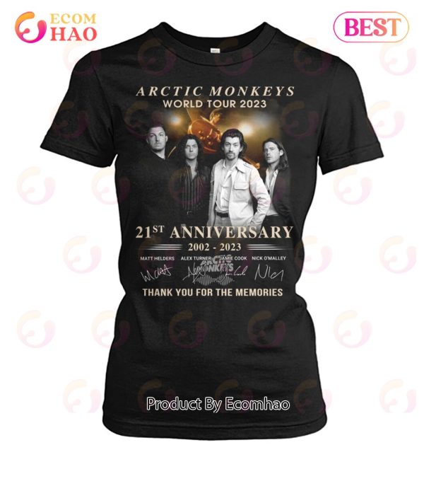 Arctic Monkeys World Tour 2023 21st Anniversary 2002 – 2023 Thank You For The Memories T-Shirt