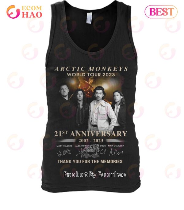 Arctic Monkeys World Tour 2023 21st Anniversary 2002 – 2023 Thank You For The Memories T-Shirt
