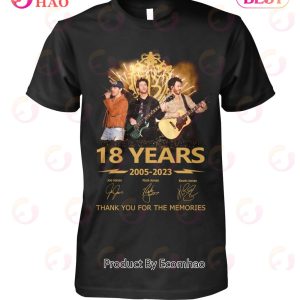 The Jonas Brothers 18 Years 2005 – 2023 Thank You For The Memories T-Shirt