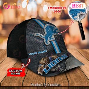 NFL Detroit Lions Custom Name Embroidery Cap