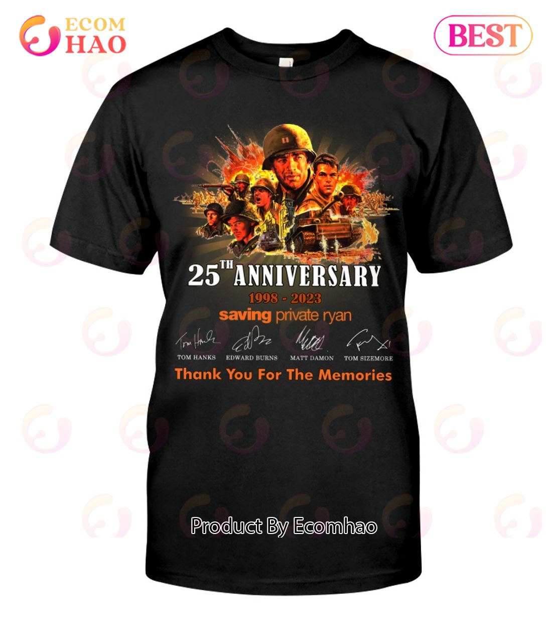 25th Anniversary 1998 – 2023 Saving Private Ryan Thank You For The Memories T-Shirt