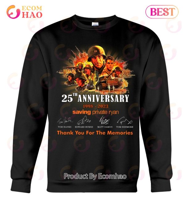 25th Anniversary 1998 – 2023 Saving Private Ryan Thank You For The Memories T-Shirt