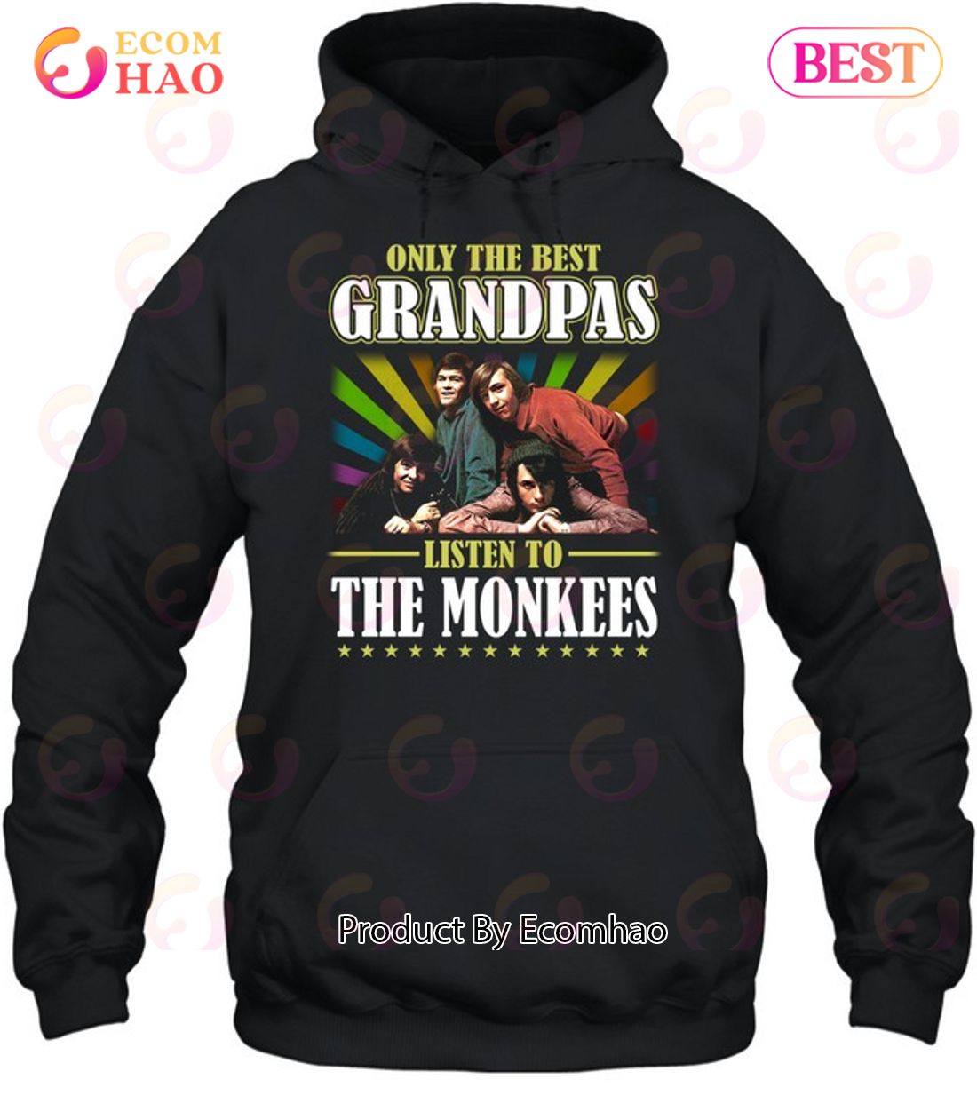 Only The Best Grandpas Listen To The Monkees Unisex T-Shirt