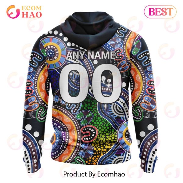 AFL Carlton Football Club Special Indigenous Design 3D Hoodie