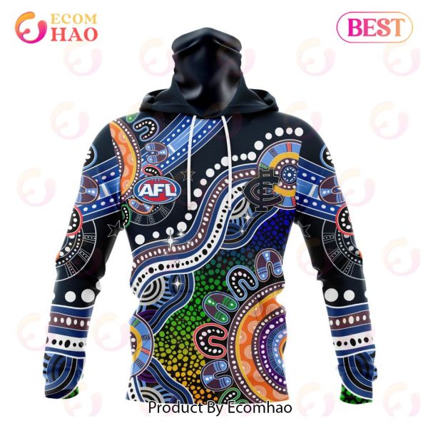 AFL Carlton Football Club Special Indigenous Design 3D Hoodie