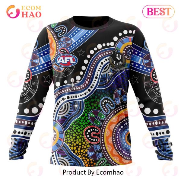 AFL Collingwood Football Club Special Indigenous Design 3D Hoodie