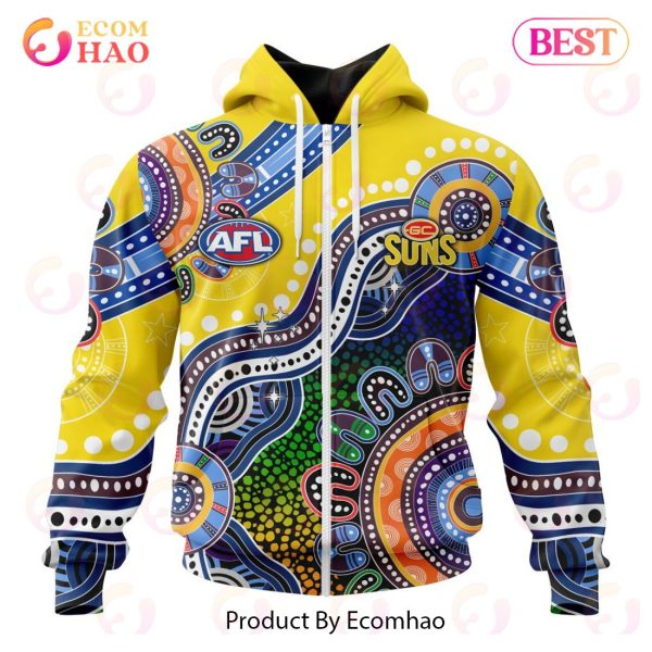 AFL Gold Coast Suns Special Indigenous Design 3D Hoodie