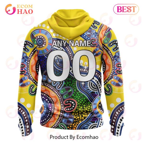 AFL Gold Coast Suns Special Indigenous Design 3D Hoodie