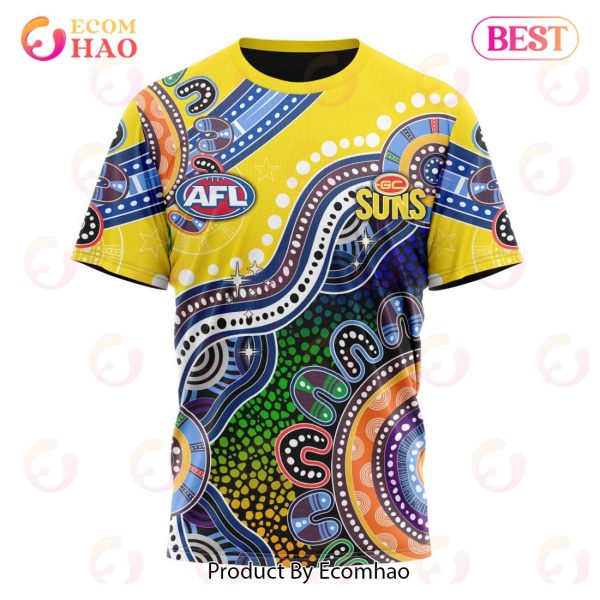AFL Gold Coast Suns Special Indigenous Design 3D Hoodie