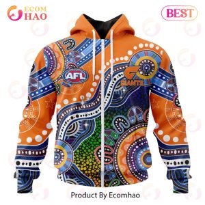 AFL Greater Western Sydney Giants Special Indigenous Design 3D Hoodie