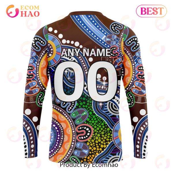 AFL Hawthorn Football Club Special Indigenous Design 3D Hoodie